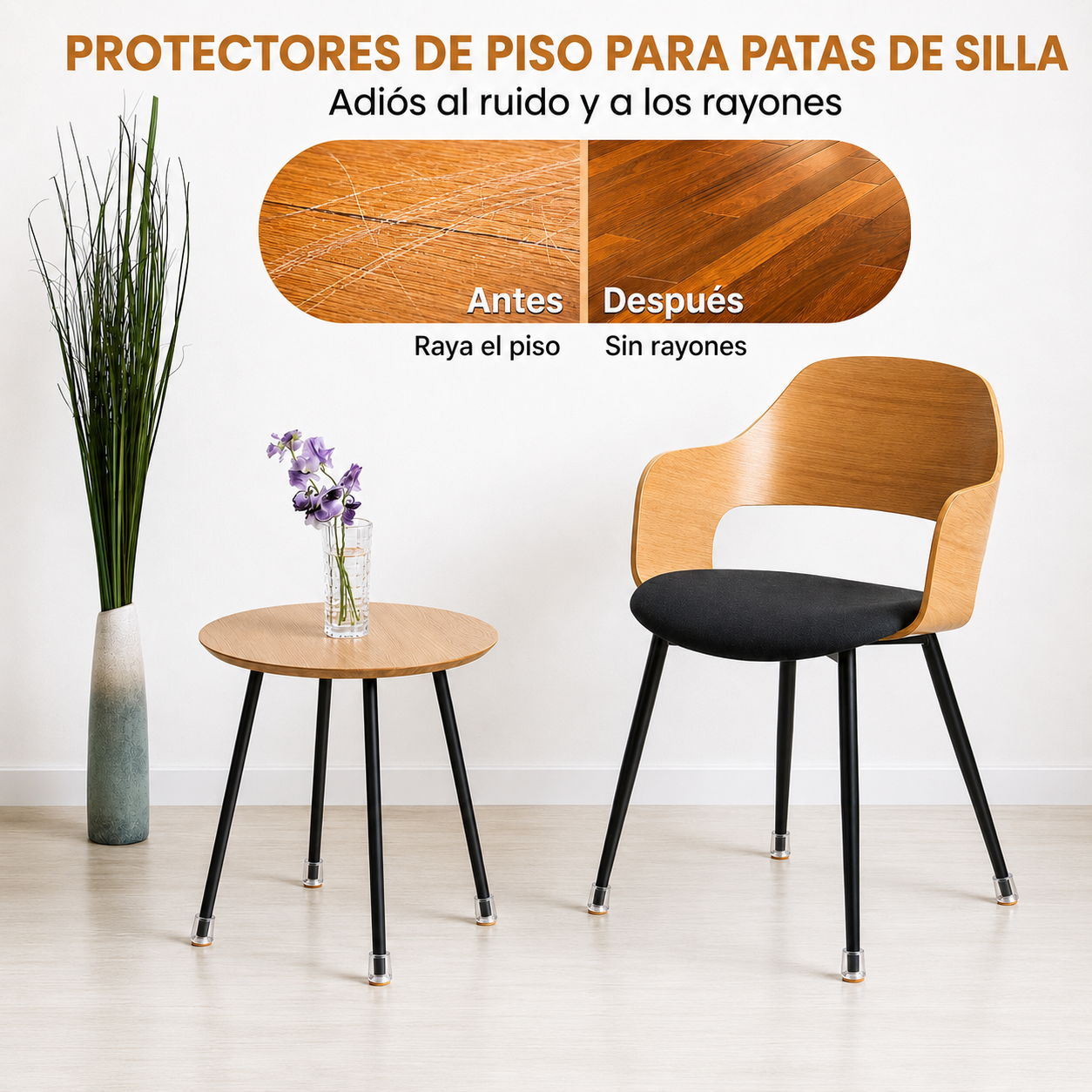 Pack x16 Protectores de Silicona para Sillas | Antirruido y Flexibles