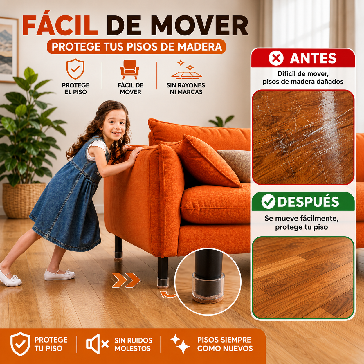 Pack x16 Protectores de Silicona para Sillas | Antirruido y Flexibles