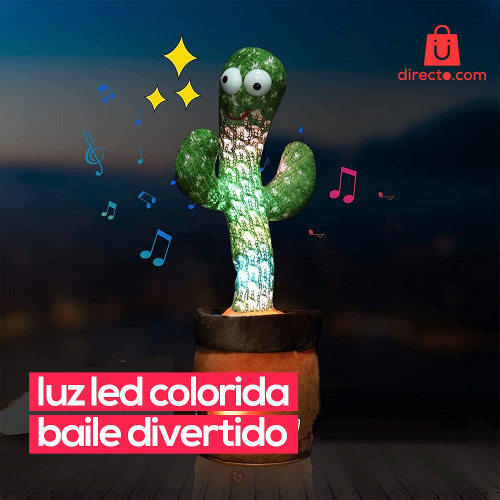 Juguete de cactus bailarín, hablar, cantar, repetir, bailar, grabar, arco  iris LED con paquete de regalo (120 canciones en inglés) (bolsa de hilo de